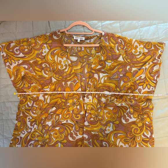 Kontrol Contemporary Cardigan Women Small Floral Open Front Coverup - Picture 6 of 6